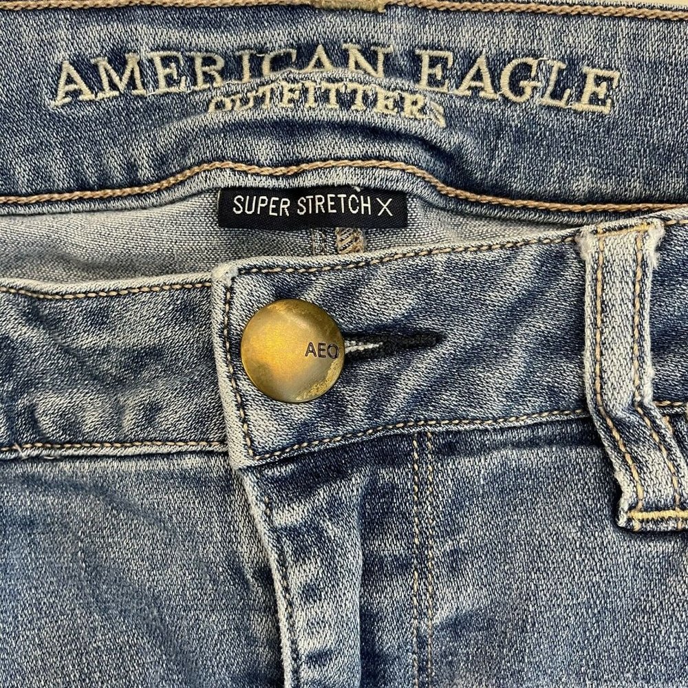 American Eagle Hi Rise Jeggings Jeans 10 Long - Picture 8 of 10